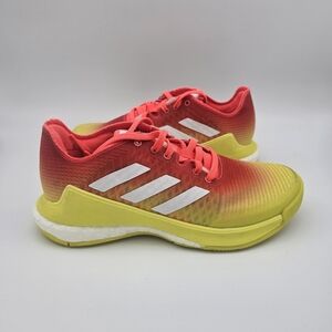 Adidas Women's CrazyFlight 'Solar Red Acid Yellow' Volleyball Shoes Size 5